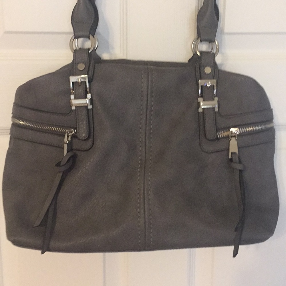 Soft gray purse